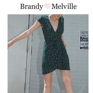 Brandy Melville Green Robbie Wrap Dress